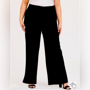 Torrid New Black Structured Wide Leg Pants 18 Regular *New*